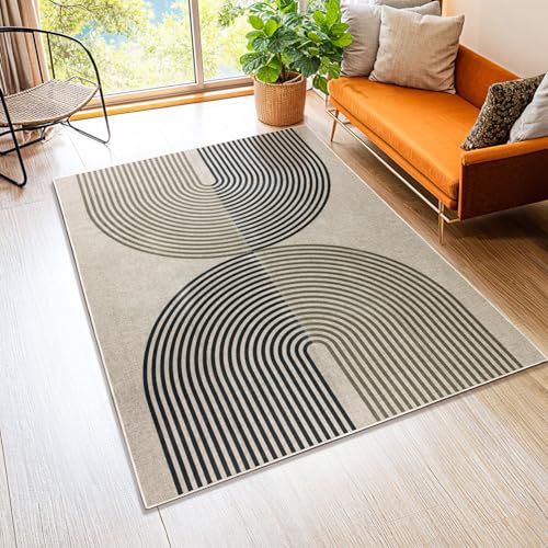 Easy Jute Entryway Rug 3x5 Modern Washable Durable Outdoor Indoor Area Rugs for Living Dining Room&Farmhouse,Patio Office Stain Resistant Non Slip Casual Indoor Outside Mat(3x5ft,Modern)