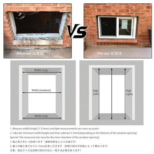 Ventana de aluminio resistente de 38 x 11 con vidrio templado de alta seguridad 7