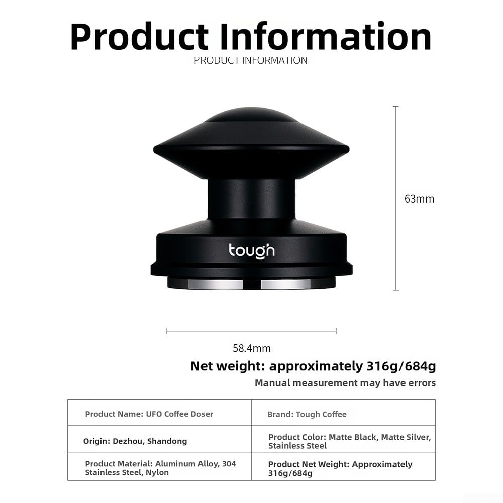 Juego de distribuidor y prensador de café de 58 mm, herramienta de nivelación de café de aluminio para una distribución uniforme, para Barista accesorios para máquinas portafiltros (cafeteras de café)