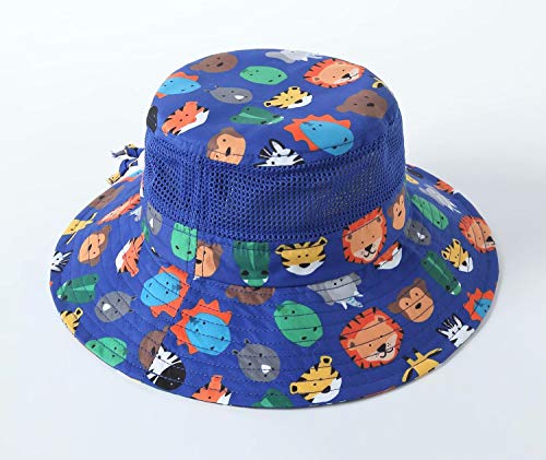 Image of Home Prefer UPF50+ Wide Brim Sun Hat Boys Girls Sun Protection Hat Zoo Beach Swim Safari Bucket Hat for Baby Toddler Kid