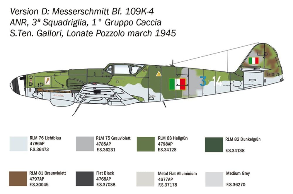 Italeri 2805S 1:48 nóż BF109K-4, modelarstwo, zestaw do budowy, budowa modeli stojących, majsterkowanie, hobby, klejenie, plastikowy zestaw, wierne odwzorowanie szczegółów