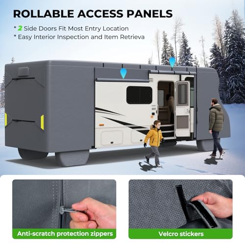 image for Fonzier Class C RV Cover 26-29ft, 7 Layer Top Heavy Duty Camper Cover,
