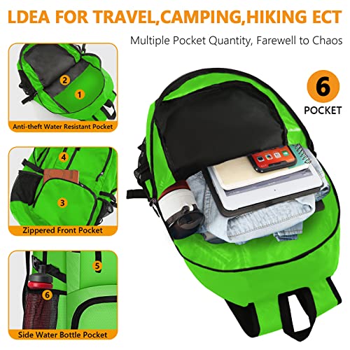 Auruza 26L Hiking Backpack, Ultralight Lightweight Packable Foldable Camping Water Resistant Sports Backpack Daypack Camping Gear Travel Must Haves For Camping Outdoor For Women Men Hiking Gifts #TOP2