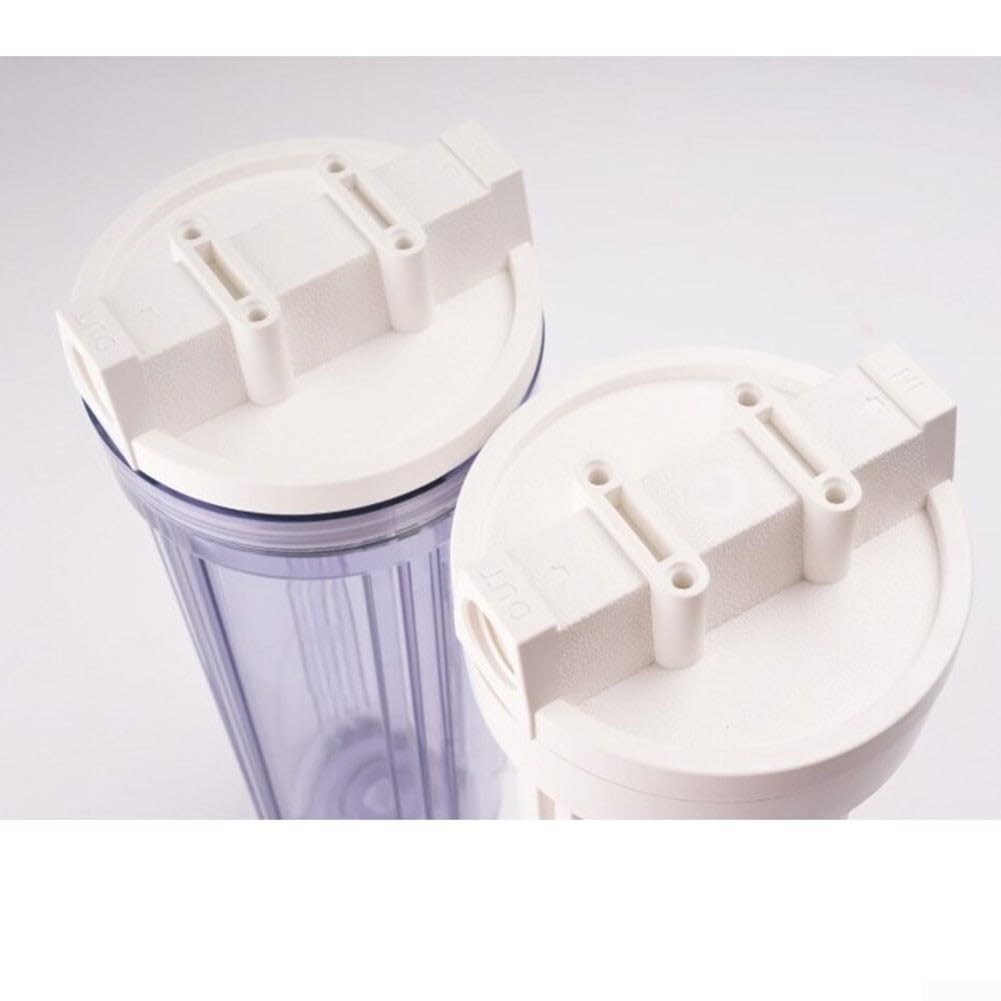 Botella de filtro purificador de agua a prueba de fugas de 10 pulgadas con rosca interna de 4 puntos para sistemas de arena de jardín y elementos de filtro de parte superior plana de 10