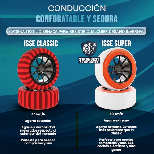Cadenas coche nieve antideslizantes para conducir seguro 6