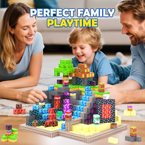 image for Coodoo Magnetic Blocks, Build Mine Magnet World Set for Kids Ages 4-8,