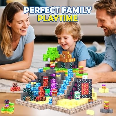 Coodoo Magnetic Blocks, Build Mine Magnet World Set for Kids Ages 4-8, Magnetic Tiles Toddler Outdoor Toy STEM Construction Building Blocks Sensory Toys for Boys & Girls Ages 3+ Kids Games