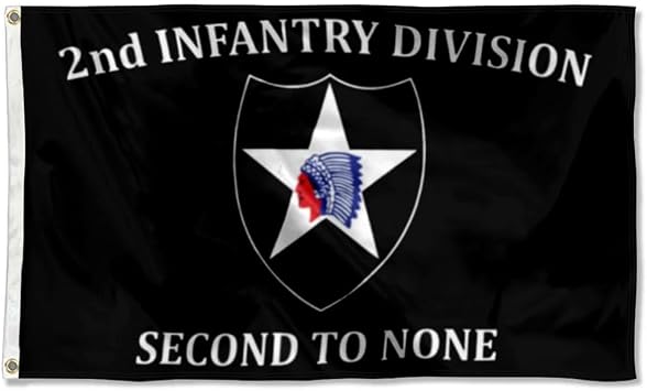 2nd Infantry Division Flag Second to None Military Flag US Military Flag Banner 3x5Feet Outdoor Indoor Decoration Flags