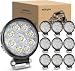 Nilight 4.5 Inch Round 27W Spot LED Work Light Fog Light Waterproof Offroad Driving Led light for Jeep SUV Boat Truck ATV Car, 2 year Warranty (10 pack)