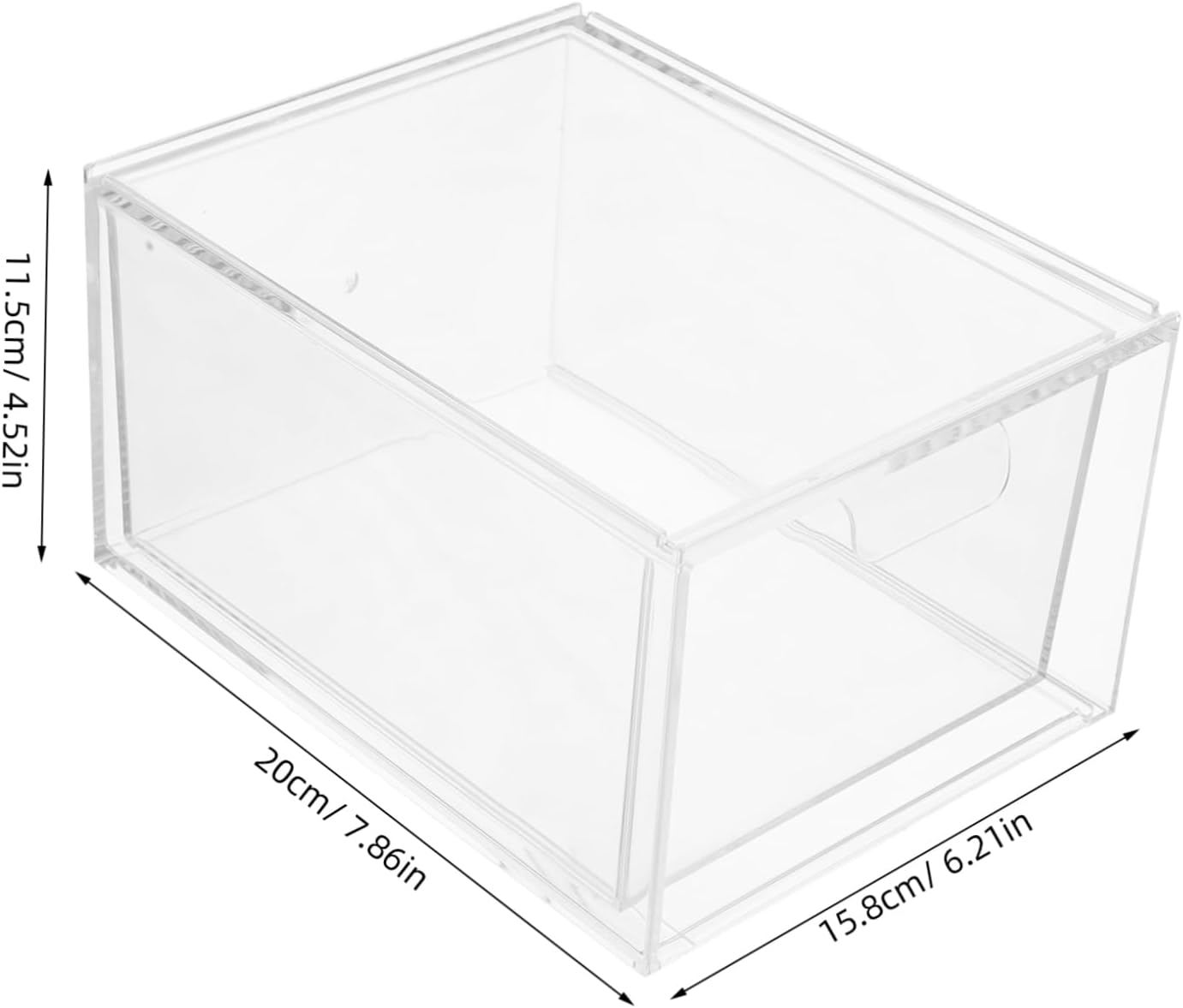 Desktop Acrylic Drawer Makeup Organizer Box with Lid, Large Capacity image 2