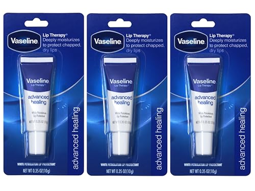 Vaseline Lip Therapy Advanced Petroleum Jelly, 3 Count