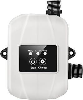 Irishom Water Pressure Booster Pump for Home 24V Automatic Shower Water Pressure Booster Silent Water Recirculating Pump with Power Adapter 150W Max Lift 92ft for Sprinklers Shower Kitchen Garden