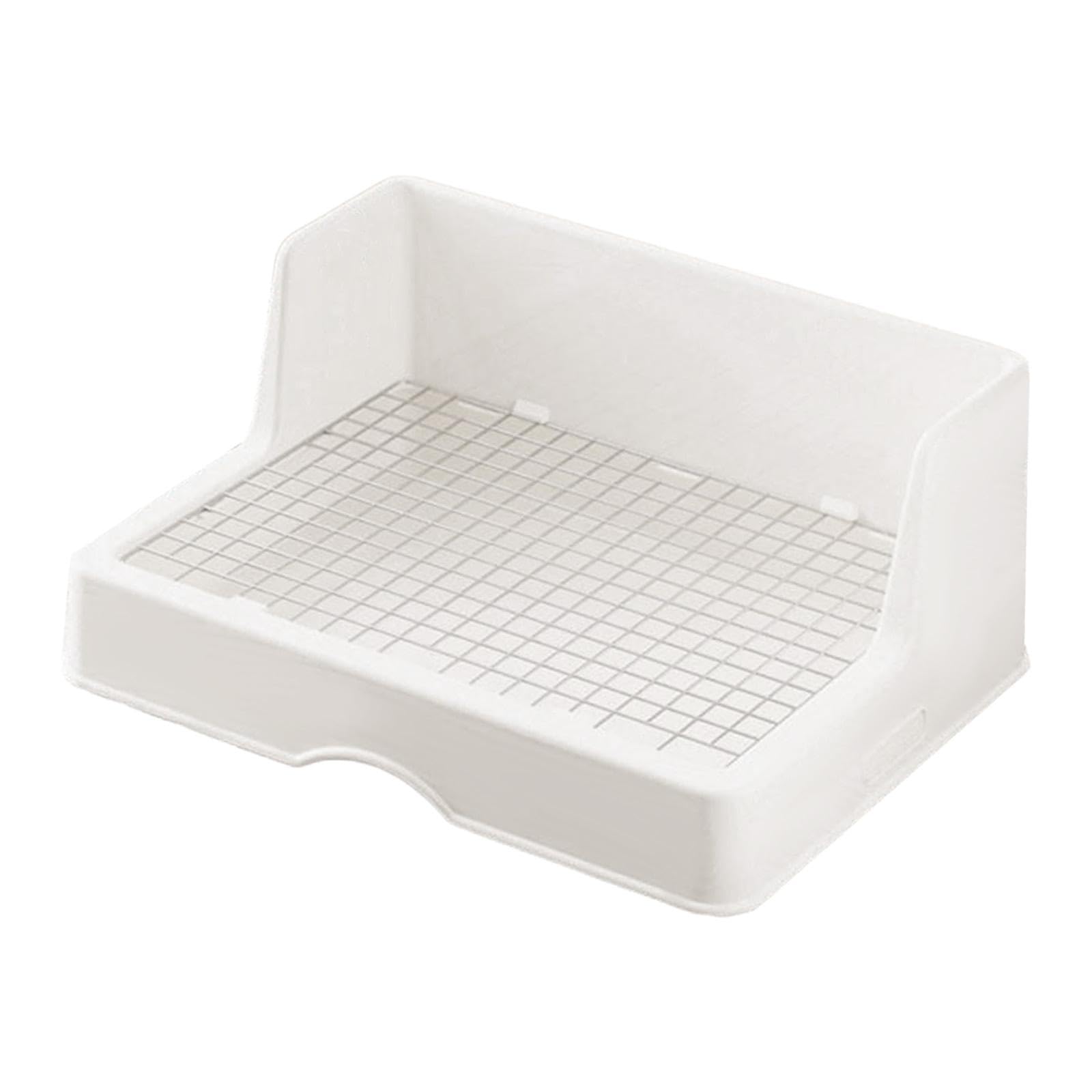 Fenteer Caja de para Conejos con Rejilla, Bandeja para Mascotas, Cama esquinera, Orinal para hámsteres, Chinchillas y Otros Animales pequeños, Cuadrícula Pequeña