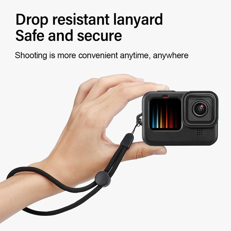 REFLEX CAMERA Protective Waterproof Silicone Sleeve Lens Cover Body Case with Lanyard for GoPro Hero Action Camera Durable Protection, Anti-Scratch, Shockproof, Perfect for Outdoor Sports & Adventure