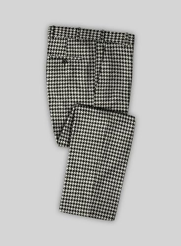 Premium Mens Slim Fit Houndstooth Plaid Dogstooth Tuxedo Prom Wedding Party Groom Jacket Suits3