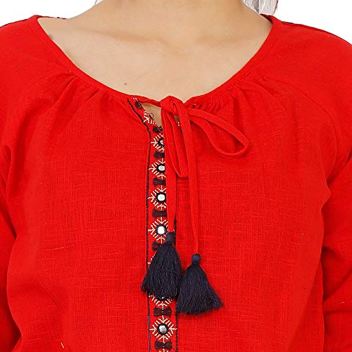Buy Scion Beautiful Embroidered Exclusive Cotton Casual top at Amazon.in