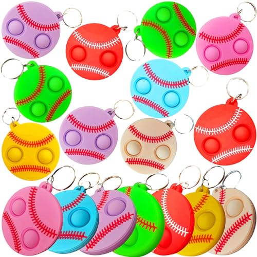 PSDFH 20 Packs Bulk Mini Sport Baseball fidgets Toys for Kids Children Classroom Students Gifts Prize from Teacher,Birthday Party Bubble Favors