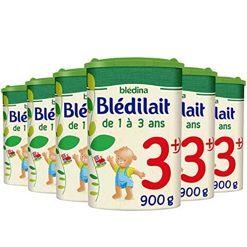 Blédina Blédilait Croissance 3ème âge (1 à 3 ans) - Lait de croissance en poudre pour les bébés de 12 mois à 36 mois - 6 boîtes de 900g