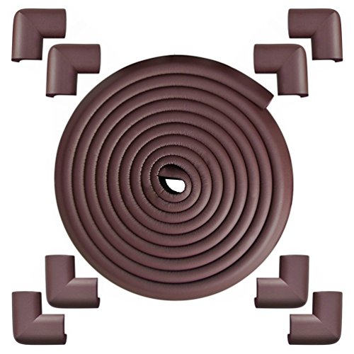 NuoYo Protectores para bordes y 4.6 metros de rollo de espuma de protección antichoque y 8 protectores de la esquina