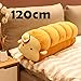 YMQKX 25-120 cm Omelette Toast Peluche Simulazione Pane a fette Cuscino per Pane Lungo Cuscino farcito Decorazioni per la casa Regalo per Bambini 120 cm