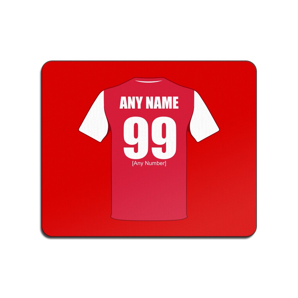 Personalised Gift - Arsenal Mouse Mat (Football Club Design Theme, Colour Options) - Any Name/Message on Your Unique Pad MouseMat MousePad - The Gunners