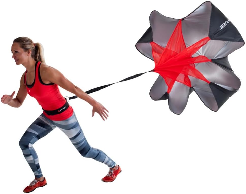 Artze Wall Art Pure2Improve Unisex Pure Speed Chute, Black/Red, One Size, Black / Red - Image 3