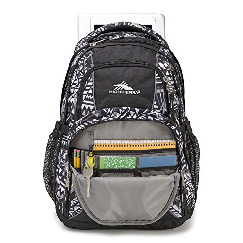 Image of High Sierra Swerve Laptop Backpack, Geo Weave /Black, 19 x 13 x 7.75-Inch