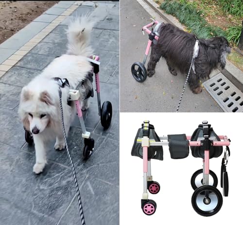Silla de ruedas para perros ajustable con soporte integral para todas las razas 3