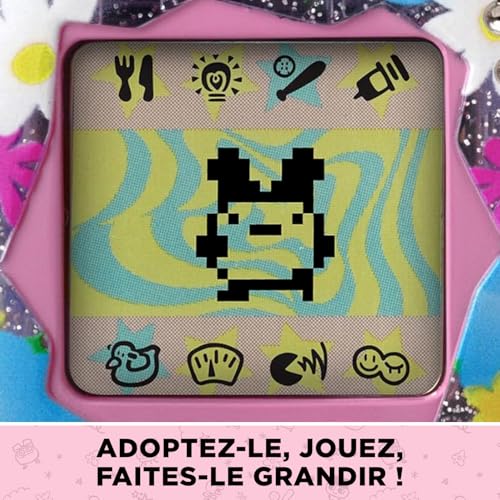 Bandai – Tamagotchi Original – Flower Perfume – Animal interactif avec écran LCD en Français, 3 Boutons et Mini-Jeux – Idée Cadeau Jeu Animal virtuel – Motif Fleurs – Jouet Enfant 8 Ans et + – 42983