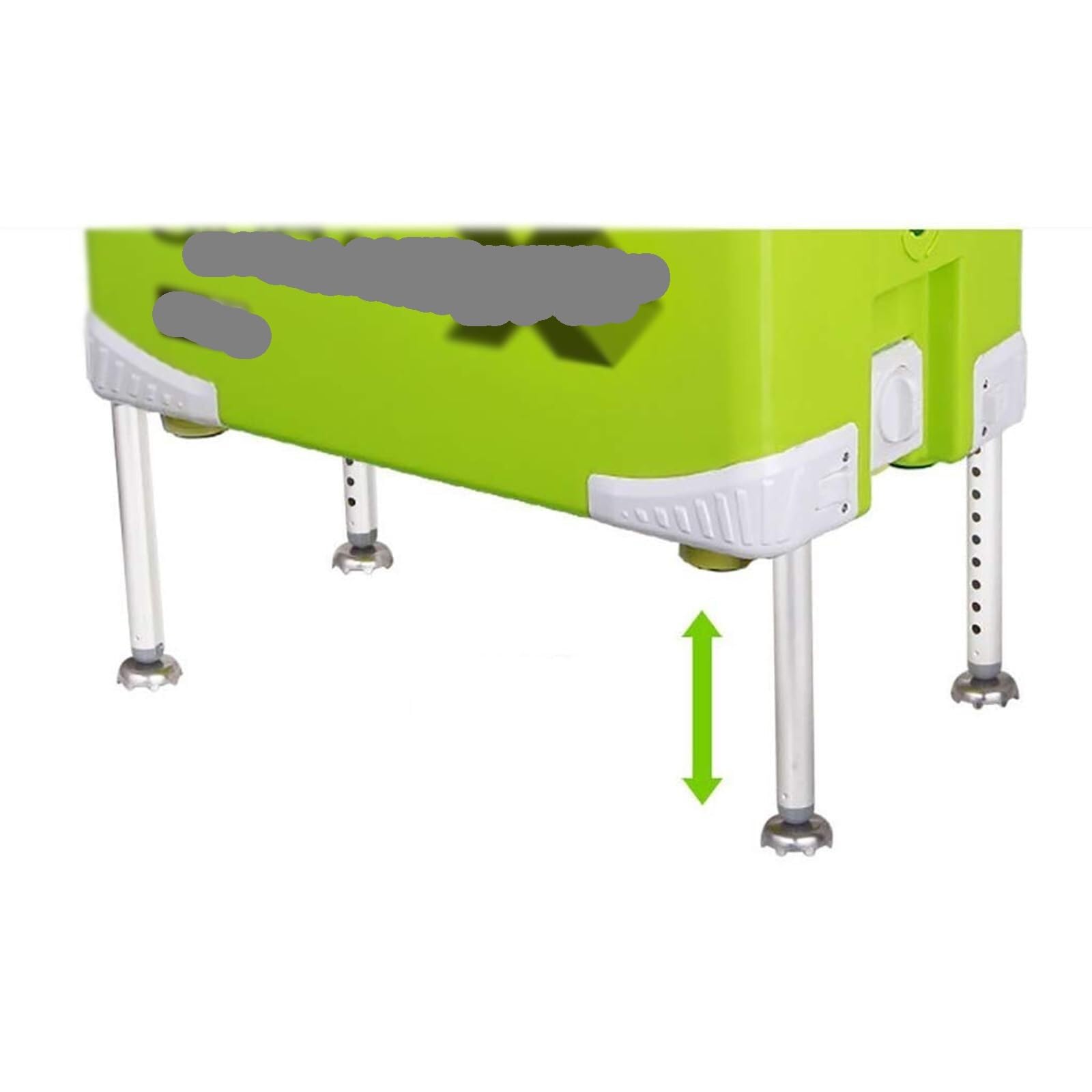 Angelkasten Gerätekoffer Doppelschichtiger Angelbox-Sitz 32L Große Kapazität Mit Hebebein Für Outdoor Camping Picknick Wandern Angelkoffer Köderbehälter(White)