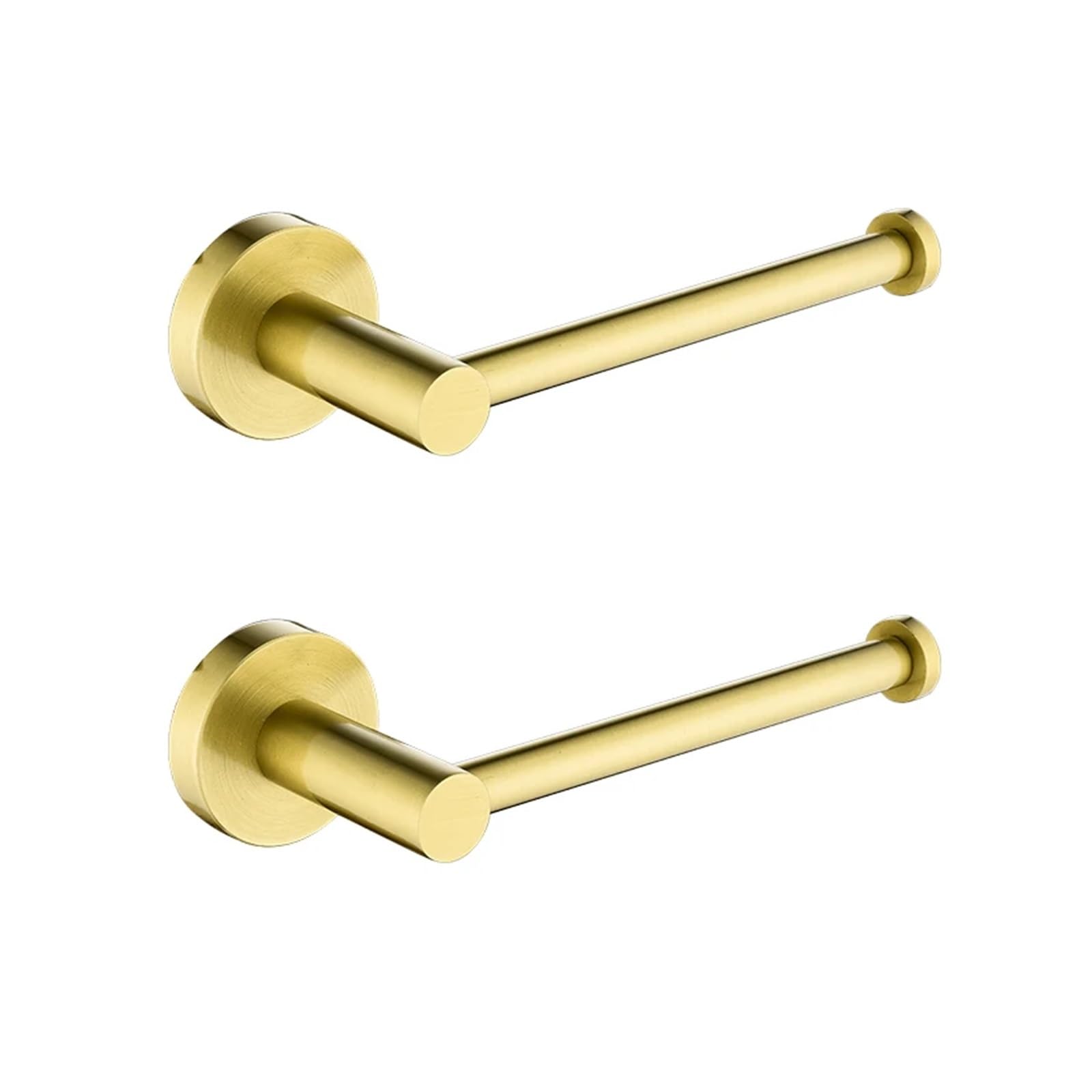 Porte-Rouleau de Papier Toilette Mural en Laiton a Porte-Rouleau de Papier Toilette Mural en Laiton brossé et Acier Inoxydable 304(2pcs)