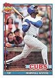 1991 Topps Baseball #714 Marvell Wynne Chicago Cubs Official MLB Trading Card (Stock Photo Shown, Near Mint or Better Condition)