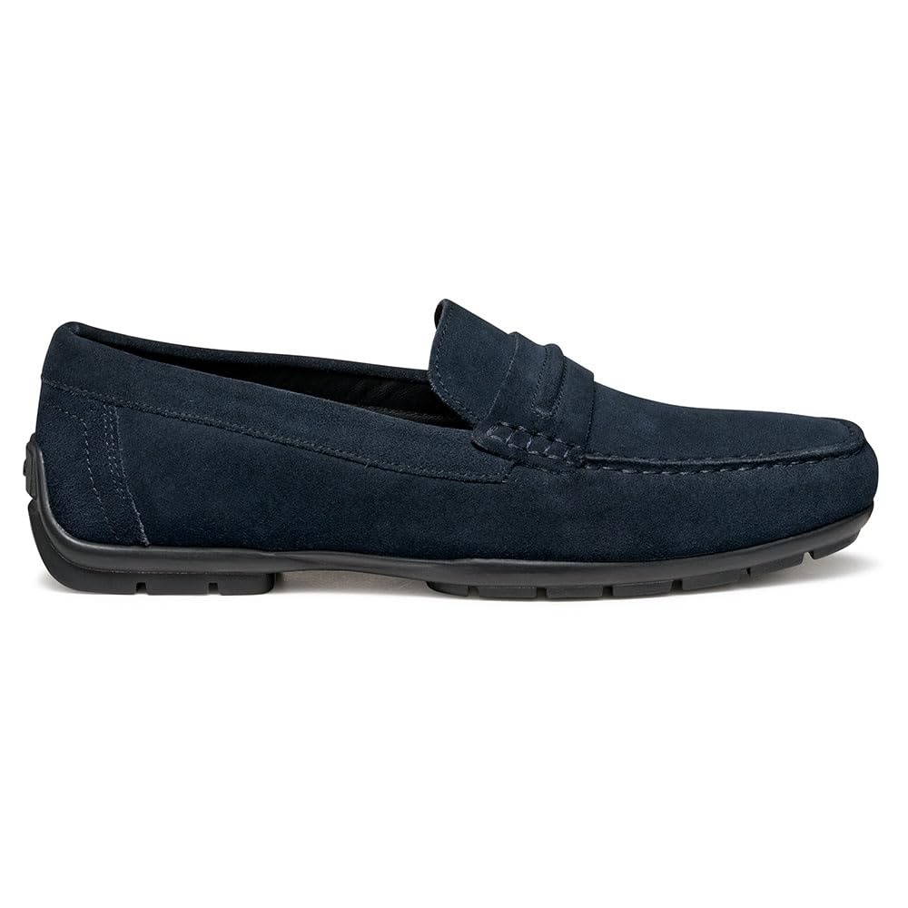 Geox Men's U Moner W 2FIT Moccasin, Blue, 40 EU, Blue, 6.5 UK