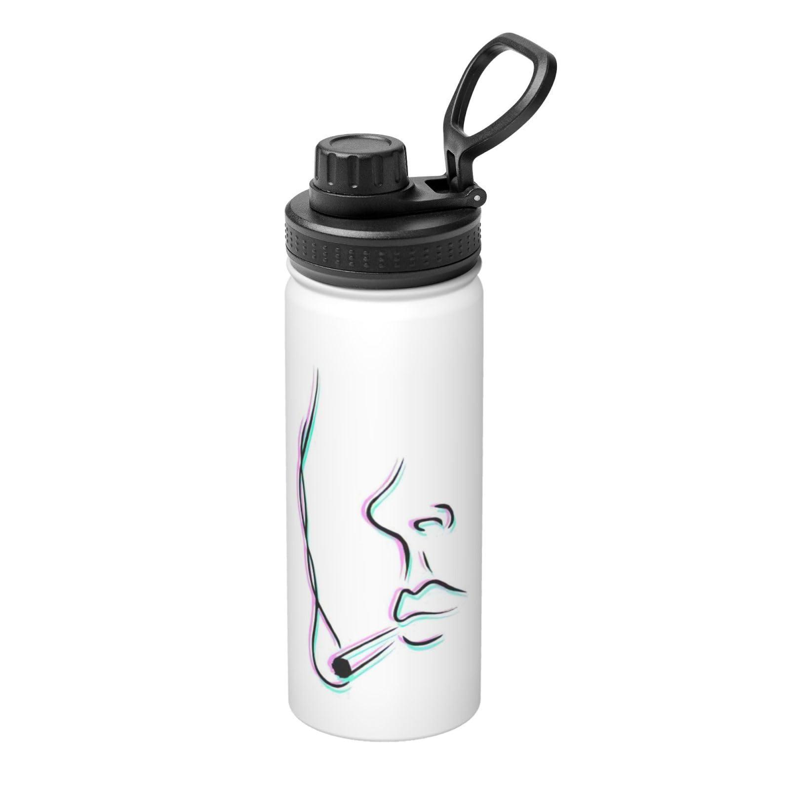 Kfjghhl Insulated Stainless Smoker Steel Water Bottle For Sport Gym Travel Leak Camping Hiking Hydration