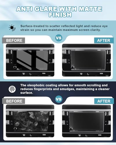 Image of CDEFG Matte Anti Glare for 2025 2026 Toyota Tundra Screen Protector, 8-Inch Touchscreen Tempered Glass for 2025 2026 Toyota Tundra (SR /SR5) Accessories Screen Cover Anti-Fingerprint 9H
