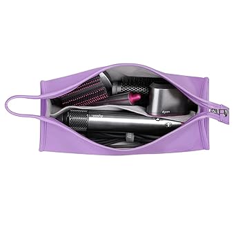 BUBM Travel Storage Bag Compatible with Dyson Airwrap Styler, Portable Travel Organizer for Airwrap Styler and Attachments,Purple