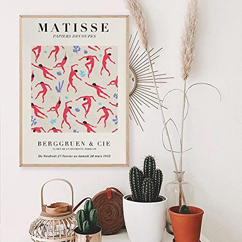 Matisse Peinture Abstraite Toile 40x60cm pour Sublimer un Mur Blanc sans Cadre