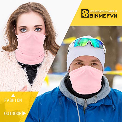Image of Fleece Neck Warmer Windproof Winter Neck Gaiter for Men Women