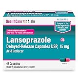 HealthCareAisle Lansoprazole 15 mg - 42 Delayed-Release Capsules - Acid Reducer, Treats Frequent Heartburn