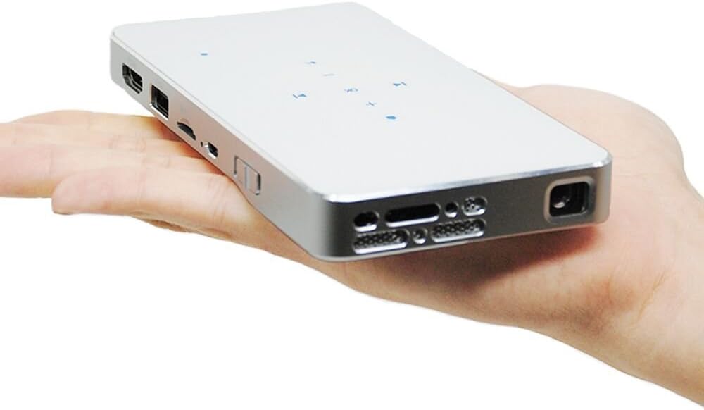 iCODIS G1 Mobile Pico Projector, DLP Home Theater, HDMI & WIFI Wireless Connectivity, Portable Mini Size & 120" Display, 30,000 Hour LED(Sliver