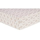 Trend Lab Deer Lodge Aztec Fitted Crib Sheet, Cream
