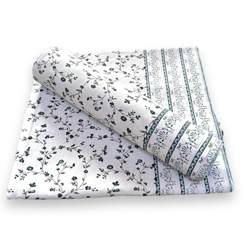 Image of PWI Single Bed Finest Cotton Crafted Soft Printed Bedsheet Without Pillow Cover(60x90 inches)-1 Piece (Green), 180 TC