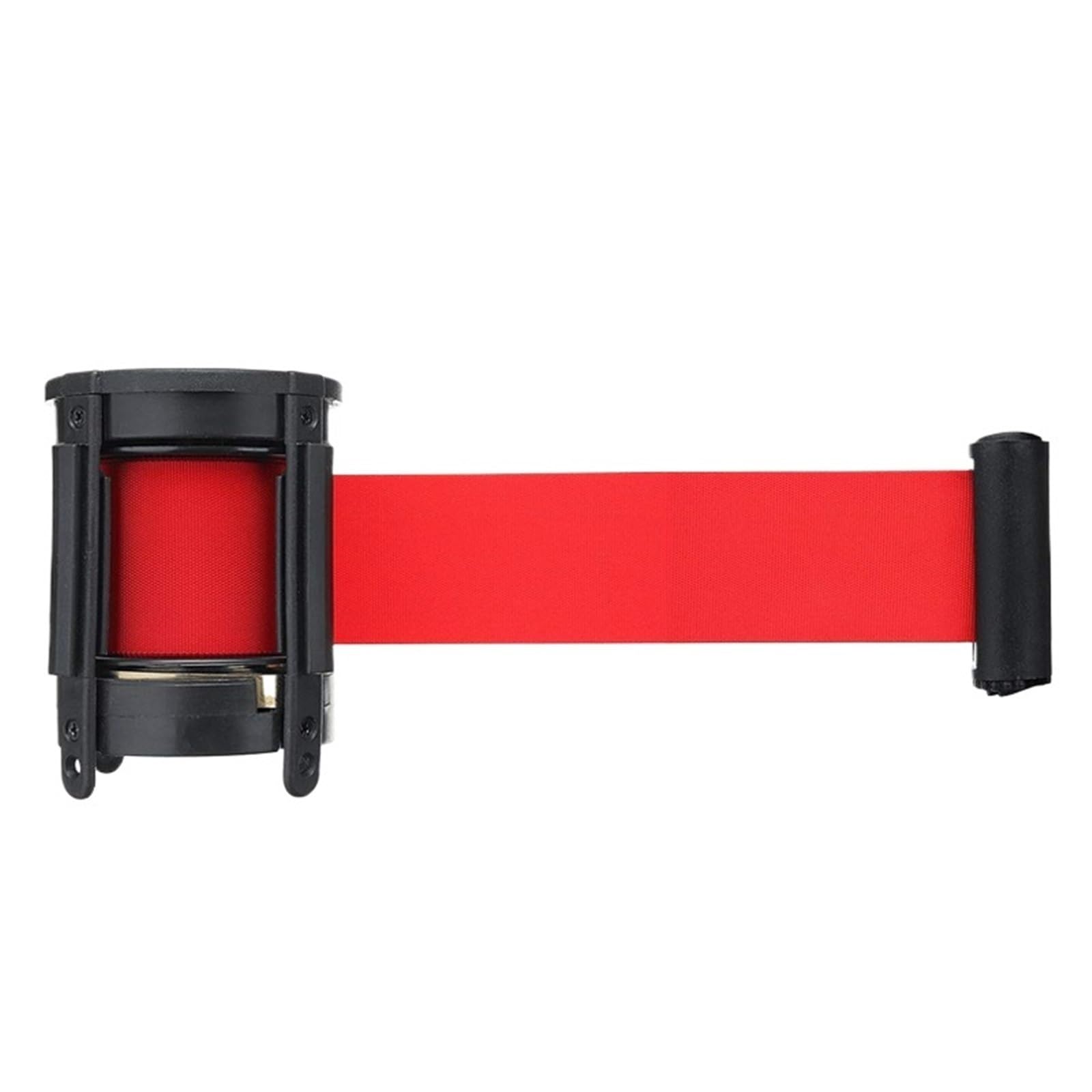Cinta Balizamiento Montado En Pared Cinta retráctil for barrera deportiva for exteriores, montaje en pared, cinta protectora de acero inoxidable, color rojo para Aeropuertos(2 meters)