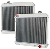 Direct Replacement for 1963-1966 1964 1965 Chevy C10 C20 C30 Pickup Truck V8 Aluminum Radiator (3-Row) (3-Row Radiator)