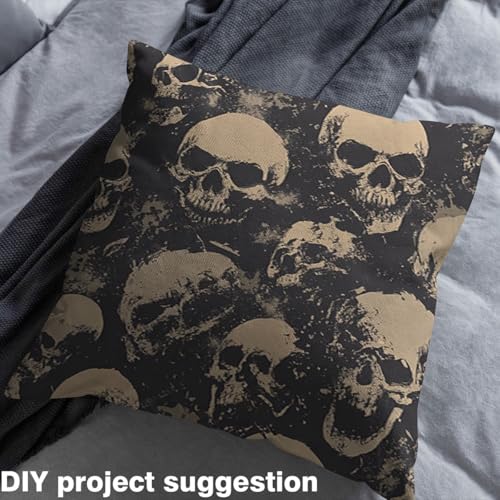 Premium Waterproof Skull Fabric by The Yard – Spooky Grunge Upholstery Material for Halloween Decor and DIY Projects, Ideal for Indoor and Outdoor Use 5 Premium Waterproof Skull Fabric by The Yard – Spooky Grunge Upholstery Material for Halloween Decor and DIY Projects, Ideal for Indoor and Outdoor Use - Image 4