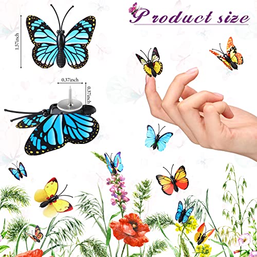 30 Pieces Butterfly Push Pins Thumb Tacks For Photos Wall, Maps, Bulletin Board, Cork Boards, Random Pattern #TOP1