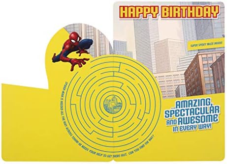 Hallmark Birthday Card For Kids - Spider-Man Design With Activity