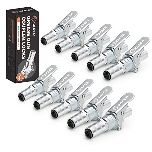 Saker Schnellkupplung für Fettpresse-Upgrade auf 14000 PSI,Pflicht-Schnellkupplungen,kompatibel mit Allen Fettpressen 1/8" NPTArmaturen (10 Stück)