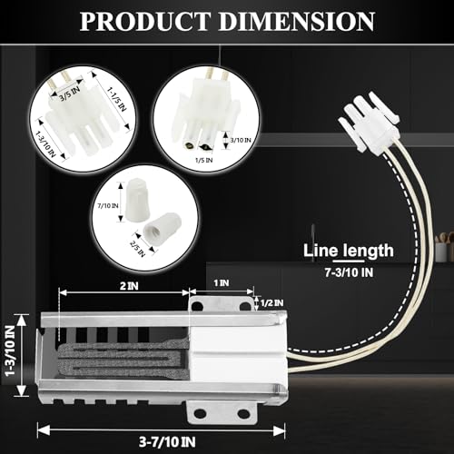 【Upgraded】WB13K21 Gas Range Oven Flat Igniter with Connector Plug, 5303935066 Oven Igniter for GE Hotpoint Kenmore Gas Stove, Replaceable IG9998 Norton-501a AP2020569 PS231280 WB13T10045 by Cenipar by Cenipar - Image 4