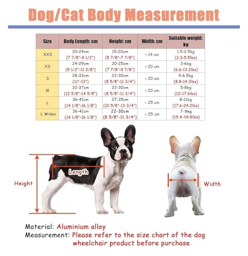 Silla de ruedas para perros pequeños con arnés de soporte lumbar 8